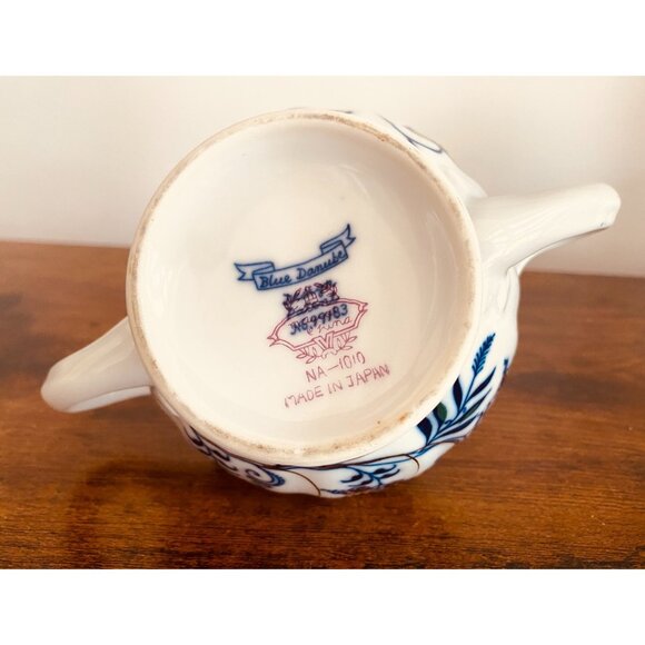 Blue Danube Mascot Japan Creamer and Sugar Bowl with Lid NA-1010 VG Condition - Picture 5 of 13